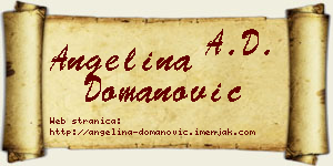 Angelina Domanović vizit kartica